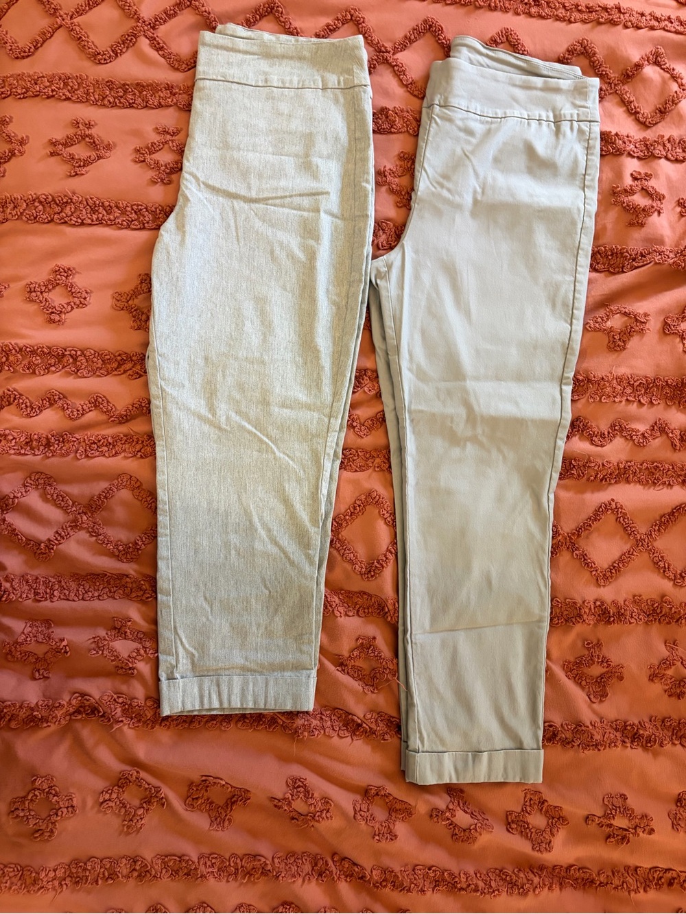 Tribal Light Beige Pull-On Casual Pants